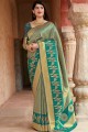Exquisite Teal green Art silk saree
