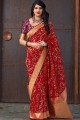 Enticing Art silk saree in Red