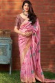 Magnificent Pink Art silk saree