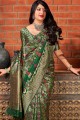 Admirable Dark green Art silk saree