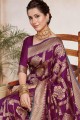 Attractive Purple Art silk saree