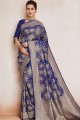 Impressive Blue Art silk saree