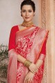 Dazzling Red Art silk saree