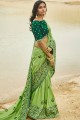 Beautiful Light green Silk saree