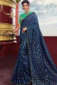 Gracefull Blue Art silk saree