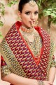 Adorable Red Silk saree