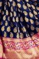 Modish Navy blue Art silk saree