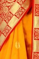 Luring Mustard yellow Art silk saree