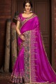 Modish Purple Art silk saree