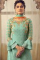 Turquoise blue Georgette Palazzo Suits