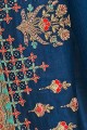 Beautiful Royal blue Art silk saree