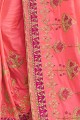 Gorgeous Pink Art silk saree