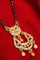 American diamonds Studded Mangalsutra in Gold