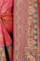 Alluring Dark pink Art silk saree