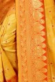 Impressive Mustard yellow Art silk saree