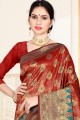 Magnificent Maroon Art silk saree