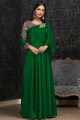 Dark green Georgette Gown Dress