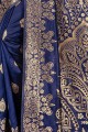 Charming Navy blue Silk saree