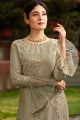 Pale grey Georgette Palazzo Suits