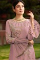 Snazzy Pink Georgette Palazzo Suits