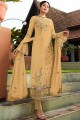 Yellow Georgette Palazzo Suits