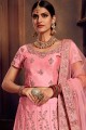 Snazzy Pink Art silk Lehenga Choli