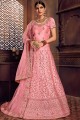 Snazzy Pink Art silk Lehenga Choli