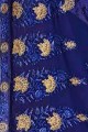 Stunning Royal blue Georgette saree