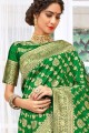 Adorable Green Art silk saree