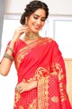 Indian Ethnic Red Art silk saree