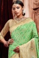 Designer Green Art silk saree