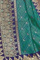 Enticing Sea green Art silk saree