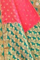 Fashionable Pink Jacquard and silk saree