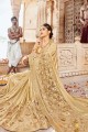 Admirable Gold Net and lycra saree
