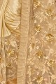 Admirable Gold Net and lycra saree