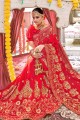 Designer Indian Red Georgette saree