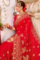 Admirable Red Georgette saree