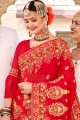 Latest Indian Ethnic Red Georgette saree