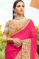 Pretty Rani pink Georgette saree