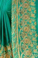 Voguish Sea green Art silk saree