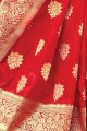 Fashionable Art silk saree in Red