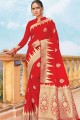 Fascinating Red Art silk saree