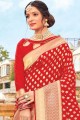 Elegant Red Art silk saree