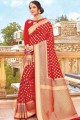 Elegant Red Art silk saree