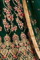 Dark green Net Anarkali Suits