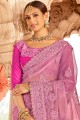 Classy Pink Chiffon saree