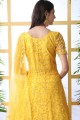 Yellow Net Anarkali Suits