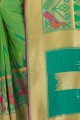 Magnificent Light green Art silk saree
