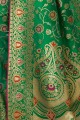 Enticing Green Art silk saree