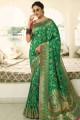 Enticing Green Art silk saree